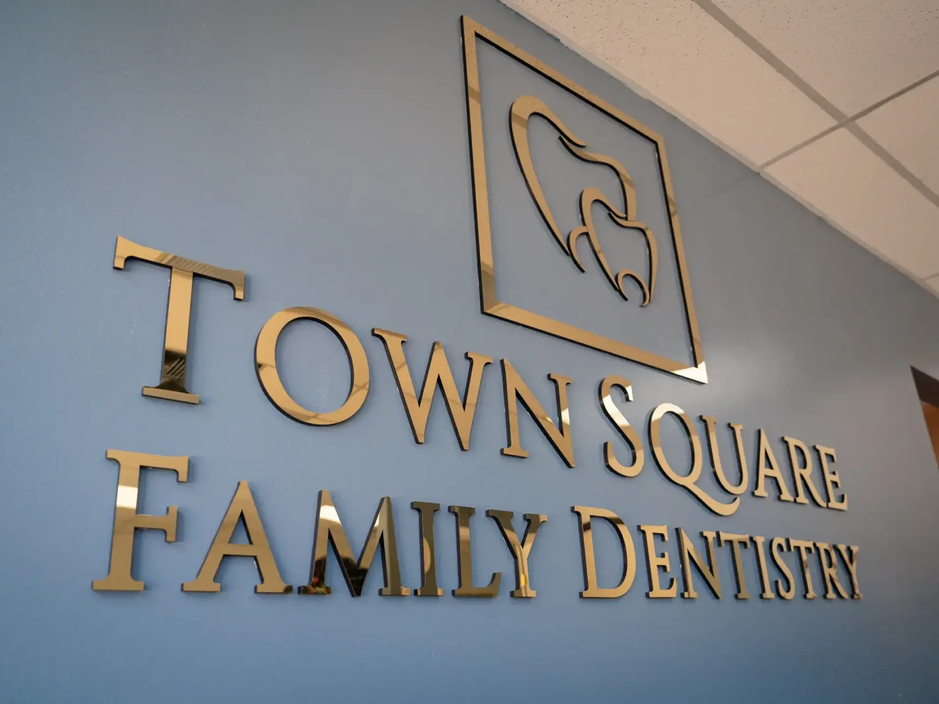 Town Square front desk logo in Garden grove, CA